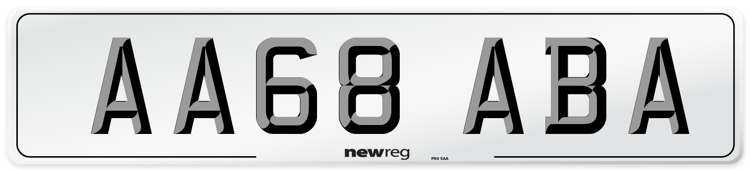AA68 ABA Number Plate from New Reg